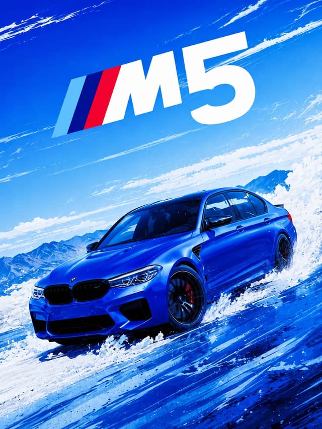 BMW M5 BLUE ACRYLIC FRIDGE MAGNET product image