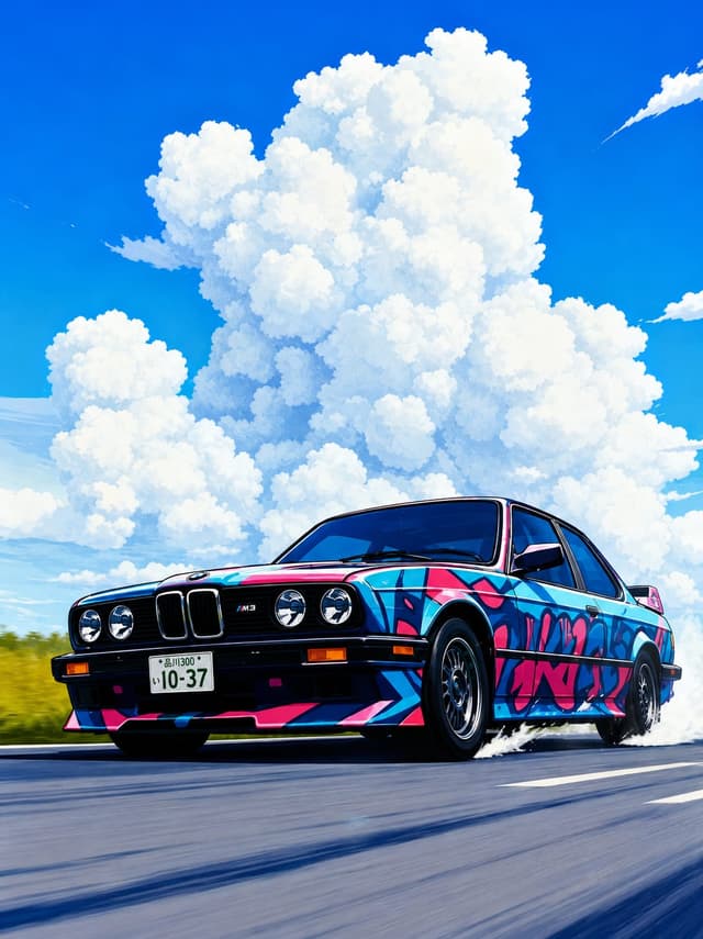BMW E30 M3 BLUE FRIDGE MAGNET product image