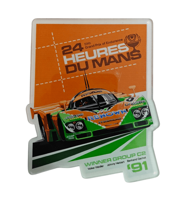 GREEN ENDURANCE RACING CAR FAN ART FRIDGE MAGNET product image