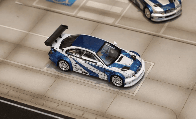 BMW E46 M3 GTR WHITE BLUE COMIC NFS LIVERY product image