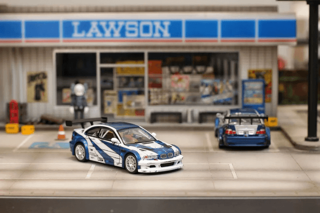 BMW E46 M3 GTR WHITE BLUE COMIC NFS LIVERY