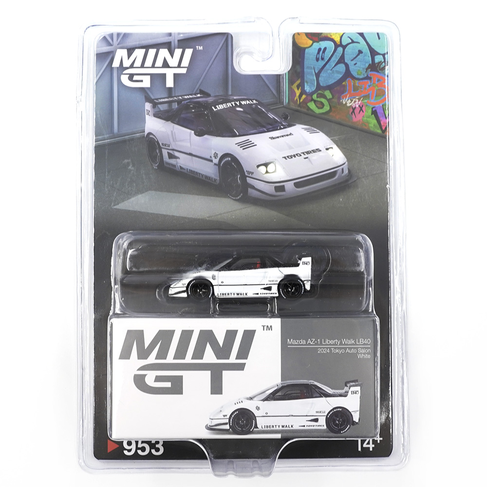 MINI GT MAZDA AZ-1 LIBERTY WALK LB40 WHITE 2024 TOKYO AUTO Salon 