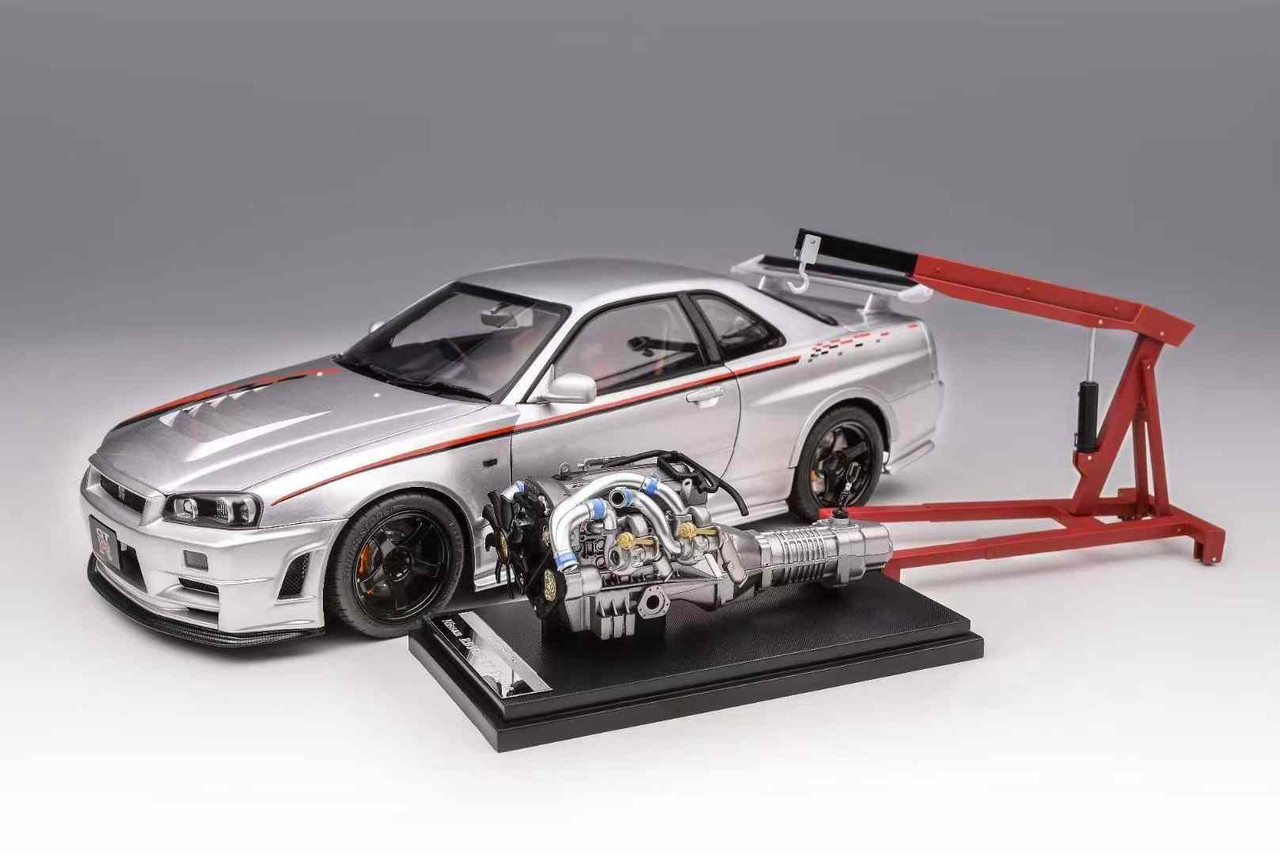 NISSAN SKYLINE GT-R R34 NISMO CRS LIVERY SILVER