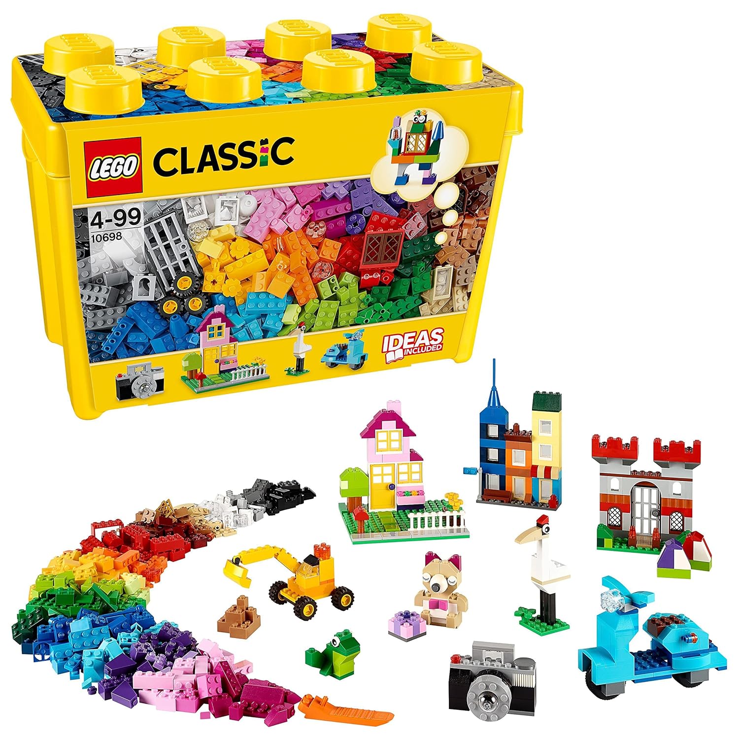LEGO LARGE CREATIVE BRICK BOX, 790 PIECES BUILDING BLOCKS,MULTICOLOR