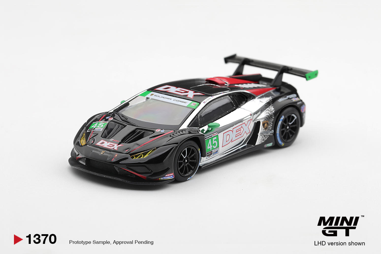 PREORDER LAMBORGHINI HURACAN GT3 EVO2 #45 DEX WAYNE TAYLOR RACING 2025 IMSA CHEVROLET GRAND PRIX CLASS WINNER BLISTER PACKAGING