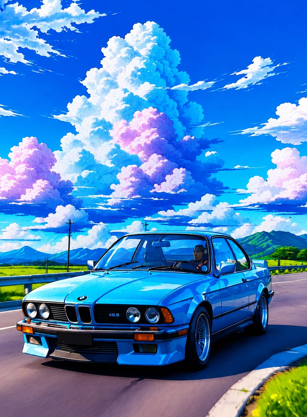 BLUE BMW CLASSIC DRIVE COLLECTIBLE MAGNET