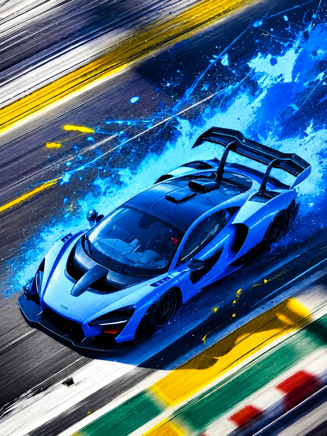 MCLAREN SENNA GTR BLUE ACRYLIC FRIDGE MAGNET