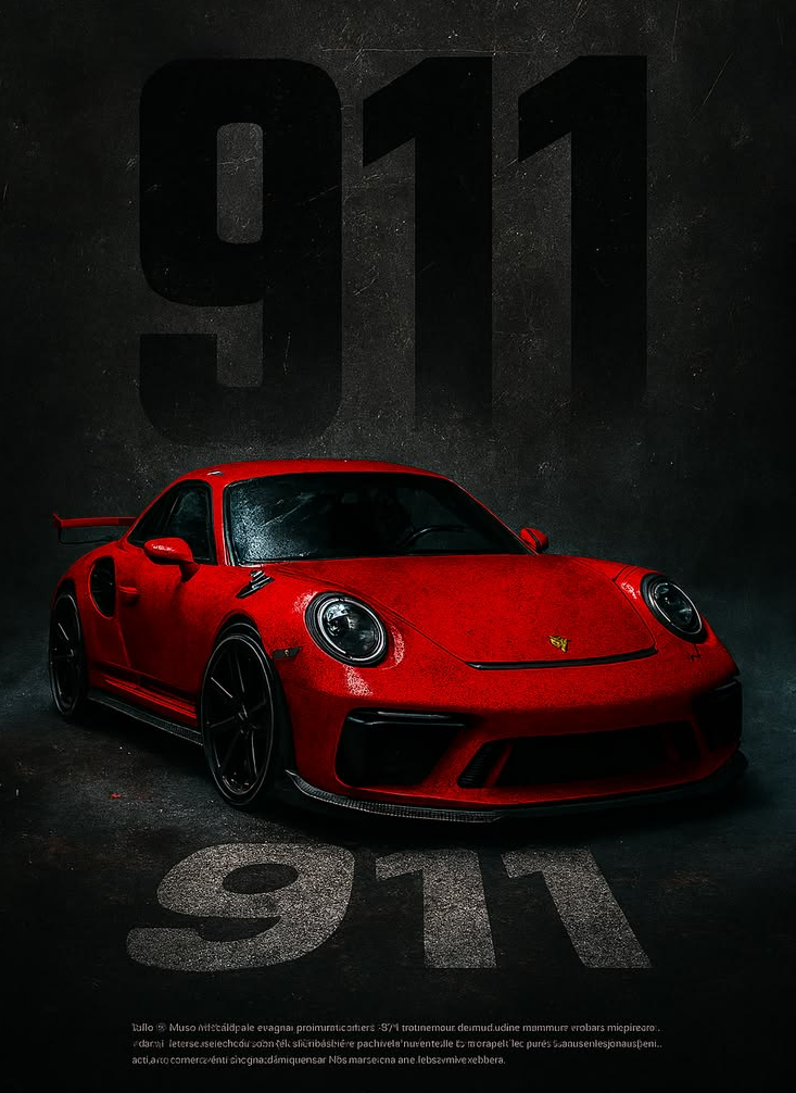PORSCHE 911 GT3 RED FRIDGE MAGNET
