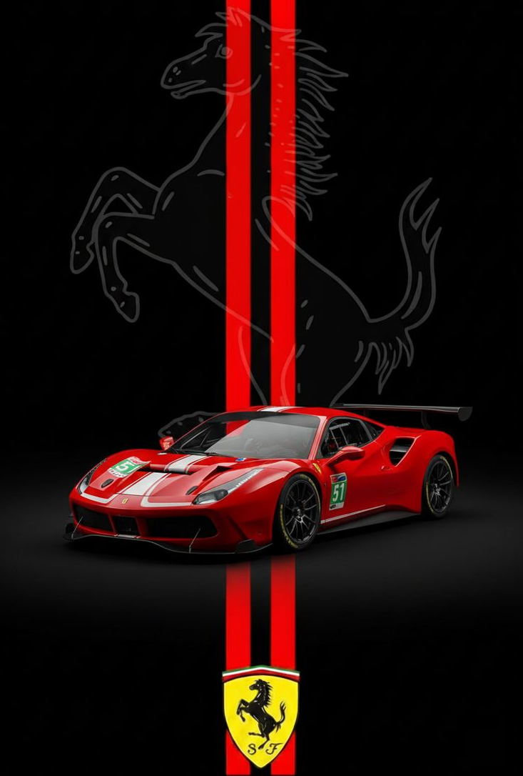 FERRARI 488 PISTA RED FRIDGE MAGNET