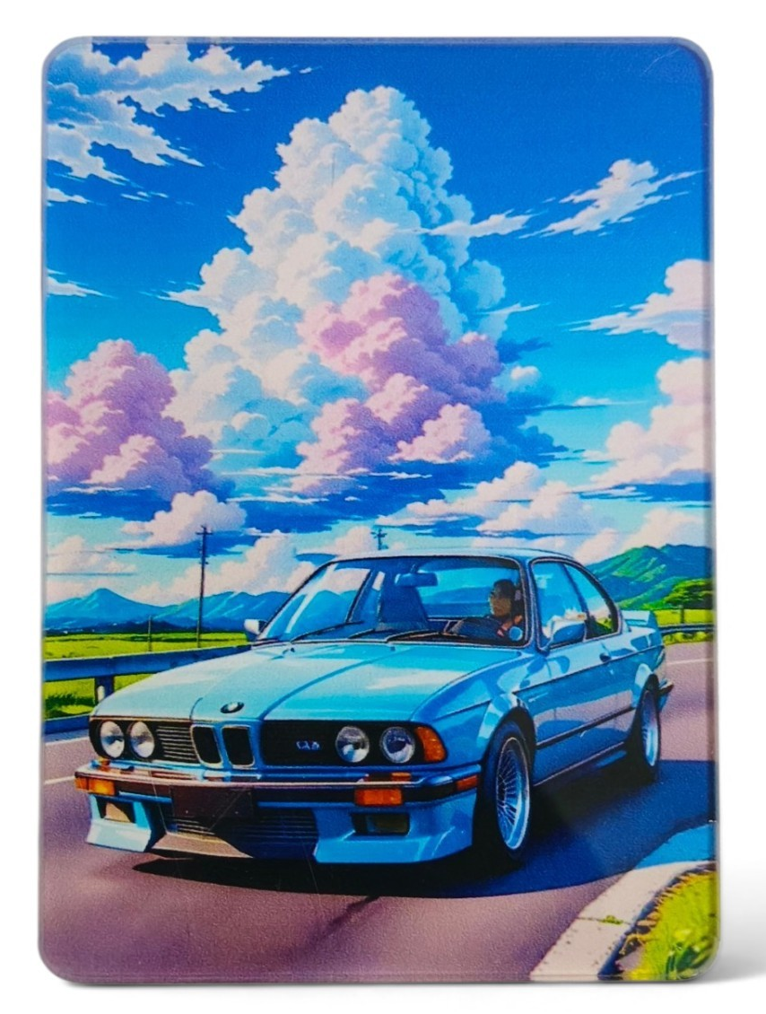E23 CLASSIC PERFORMANCE CAR FAN ART FRIDGE MAGNET