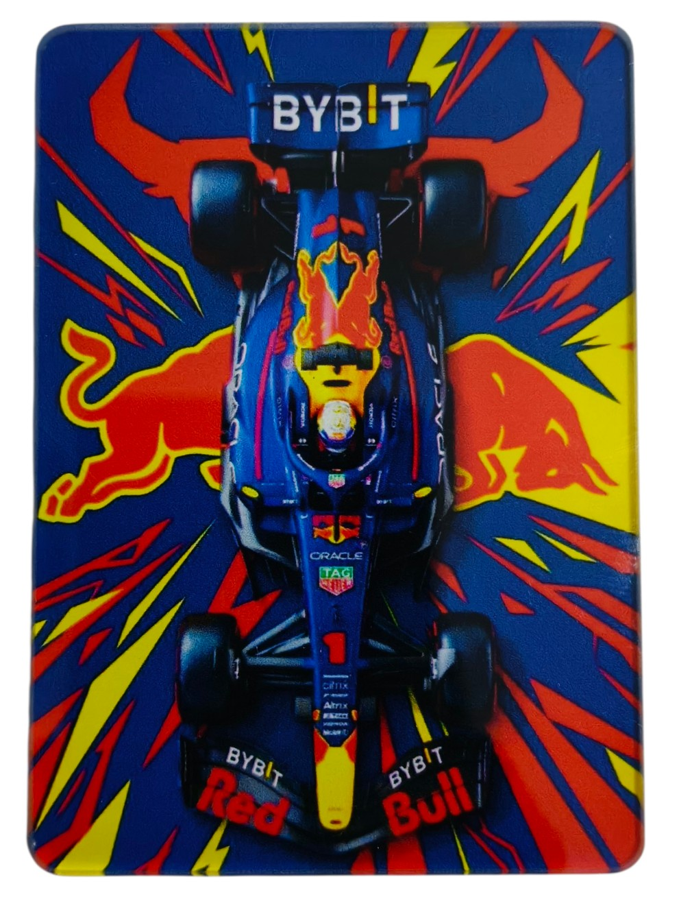 F1 STYLE RACING CAR FAN ART FRIDGE MAGNET
