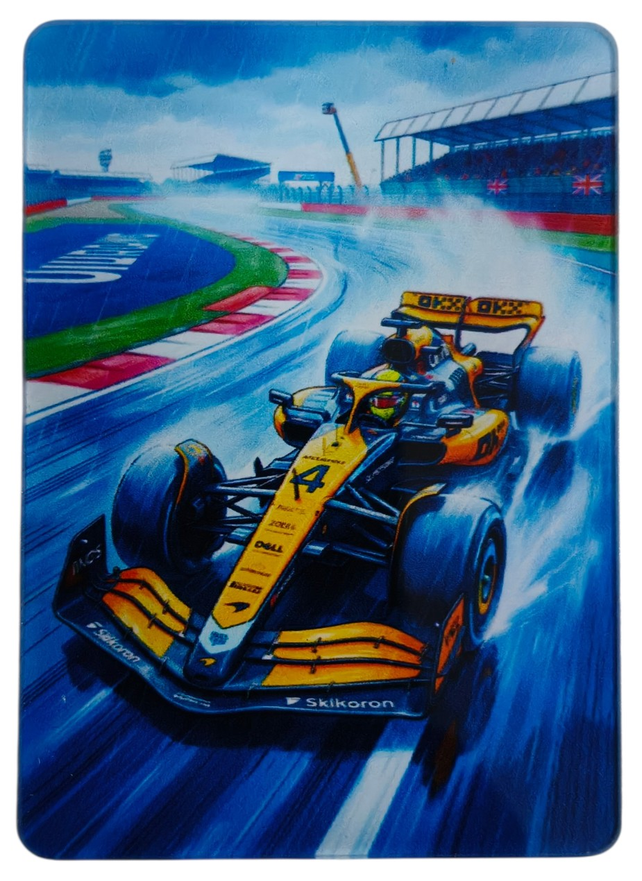 F1 #14 BLUE FORMULA RACING FAN ART FRIDGE MAGNET