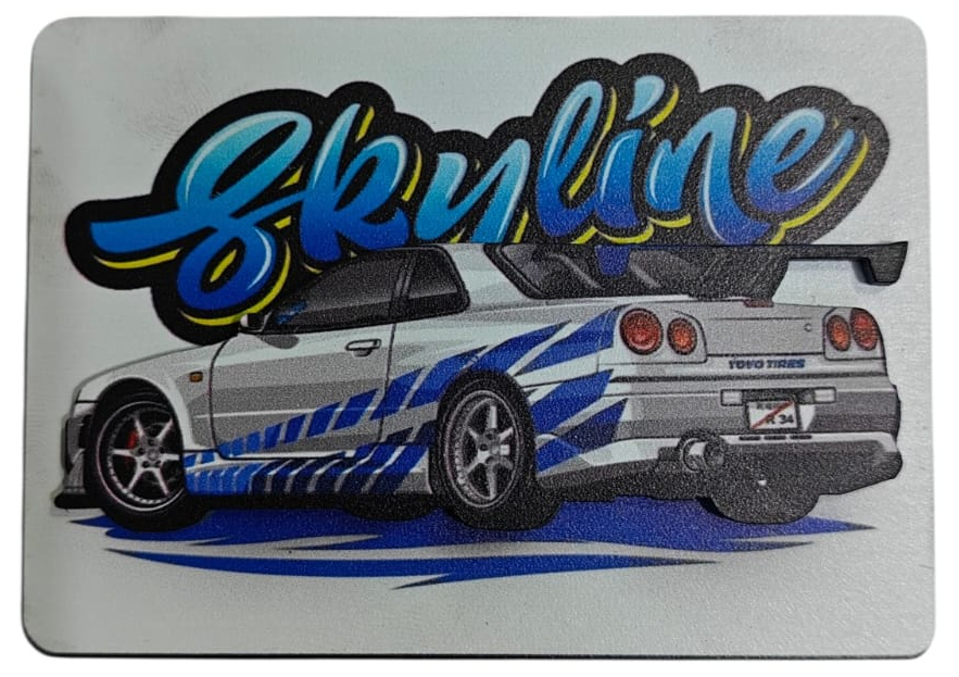 SKYLINE JDM SPORTS CAR 3D FAN ART FRIDGE MAGNET