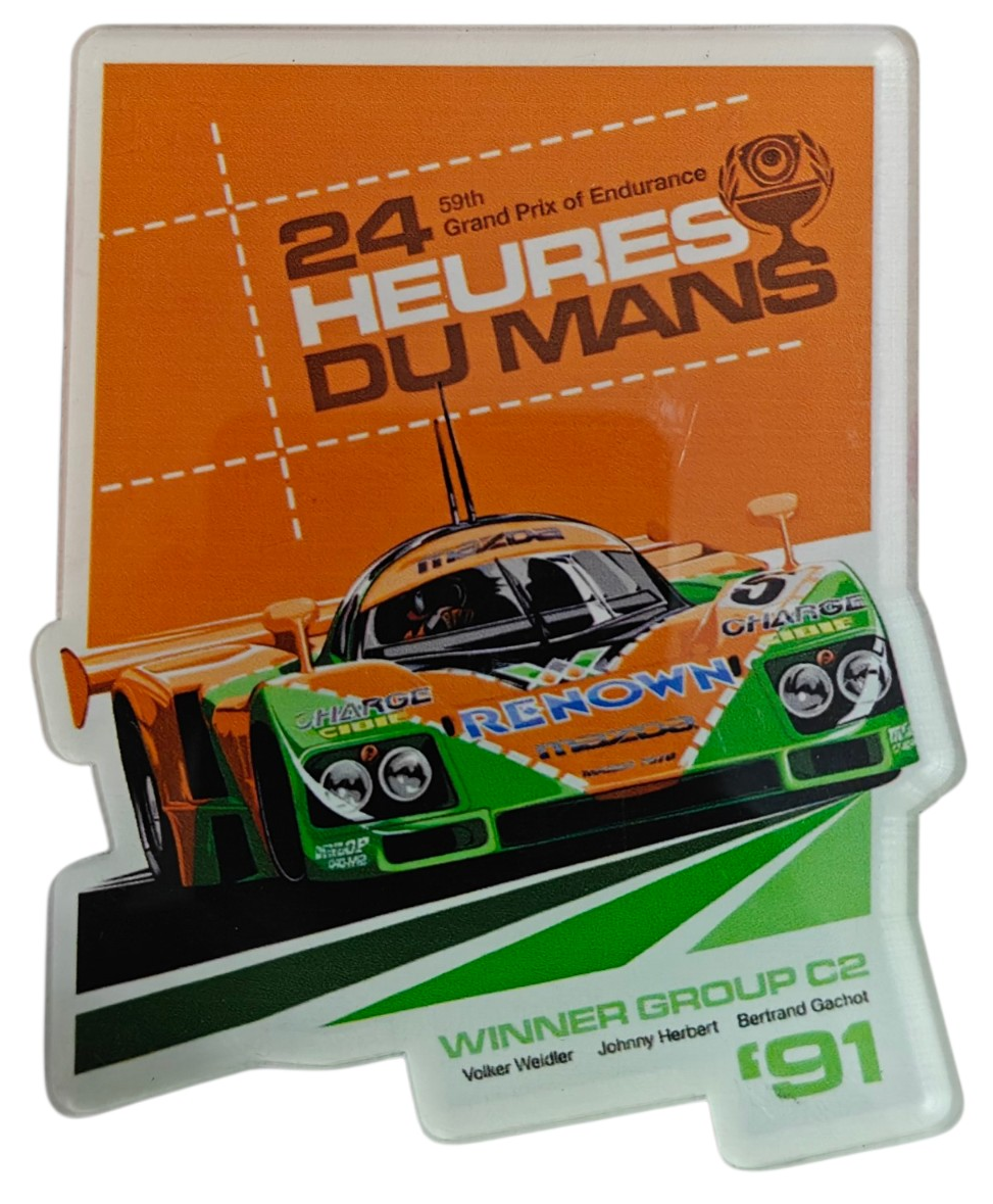 GREEN ENDURANCE RACING CAR FAN ART FRIDGE MAGNET