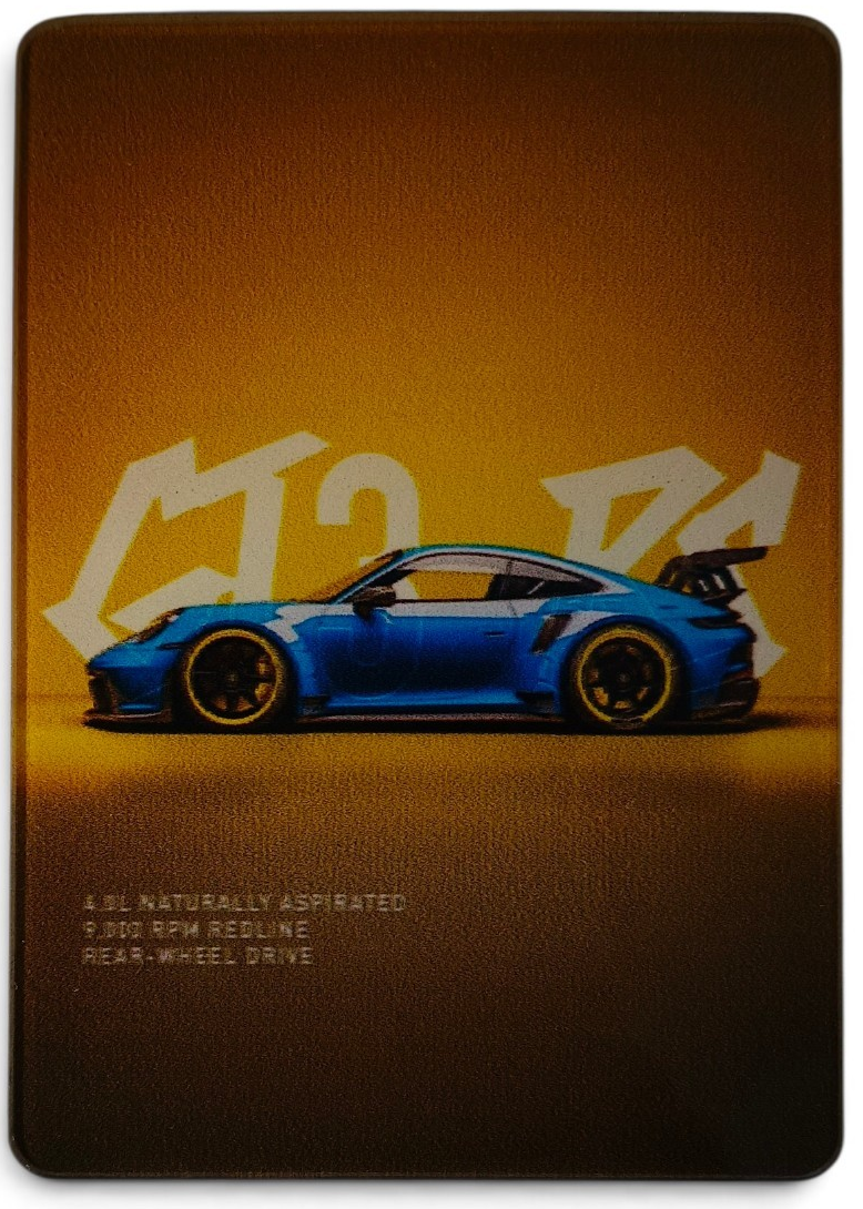 911 GT3 RS BLUE FAN ART FRIDGE MAGNET
