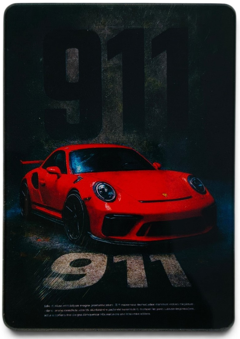 911 GT3 RED FAN ART FRIDGE MAGNET