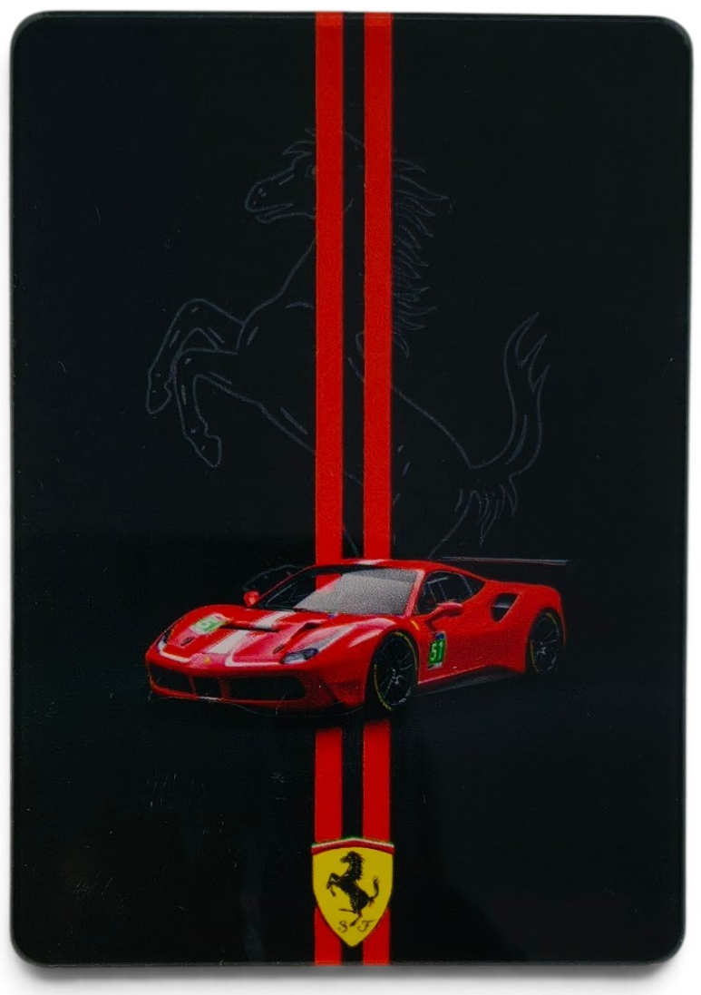 488 RED FAN ART FRIDGE MAGNET