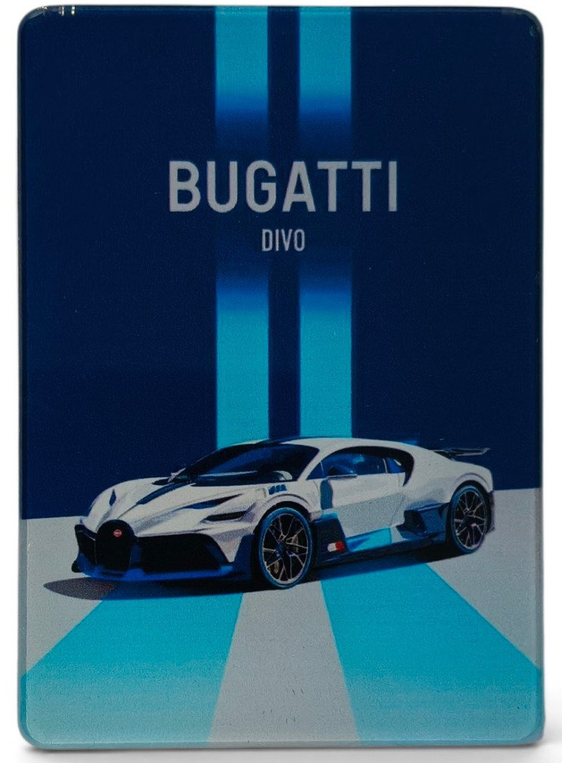 DIVO BLUE & WHITE FAN ART FRIDGE MAGNET