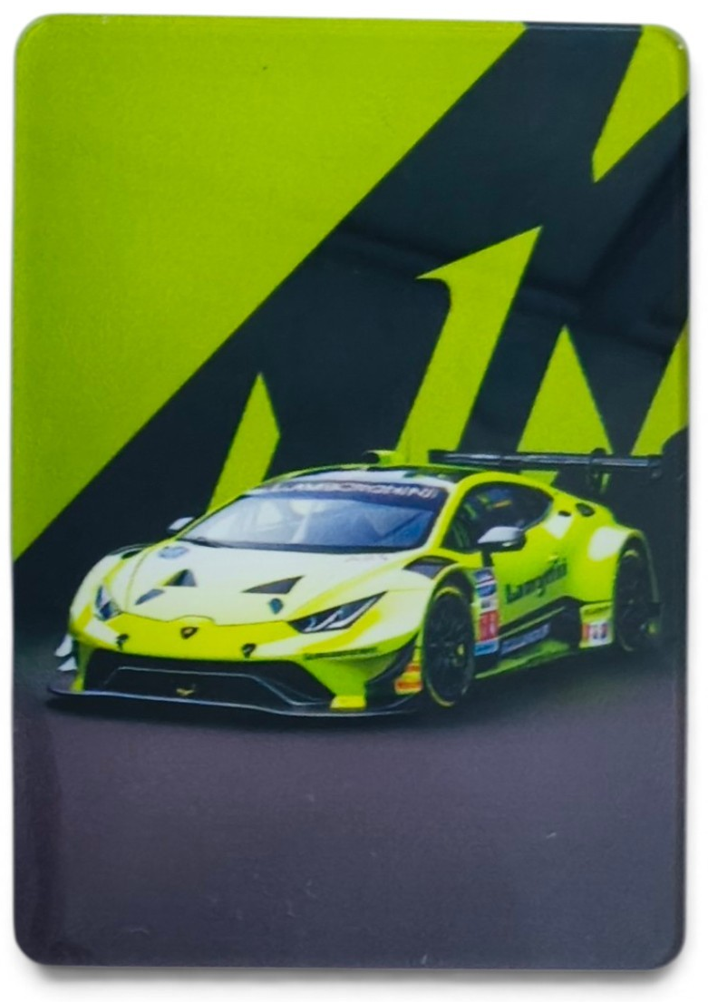 HURACAN LIME GREEN FAN ART FRIDGE MAGNET