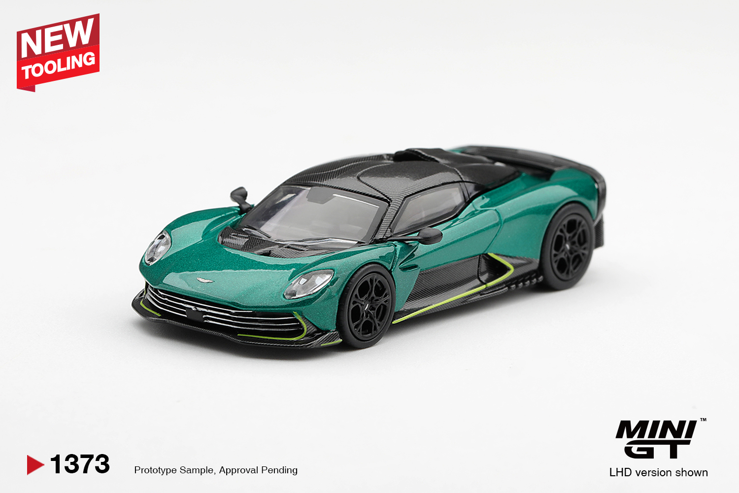 PREORDER ASTON MARTIN VALHALLA PODIUM GREEN BLISTER PACKAGING