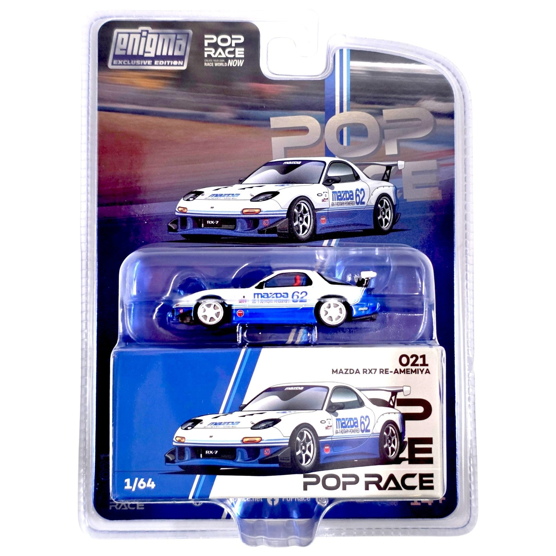 MAZDA RX7 RE-AMEMIYA WHITE / BLUE