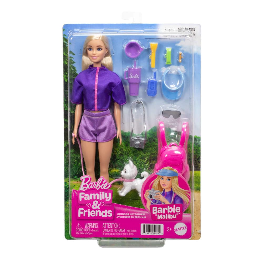 BARBIE “MALIBU” OUTDOOR ADVENTURES FASHION DOLL WEARING ADVENTURE OUTFIT