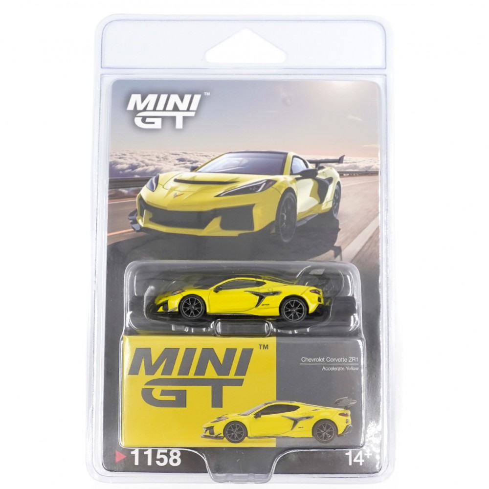 CHEVROLET CORVETTE ZR1 ACCELERATE YELLOW BLISTER PACKAGING