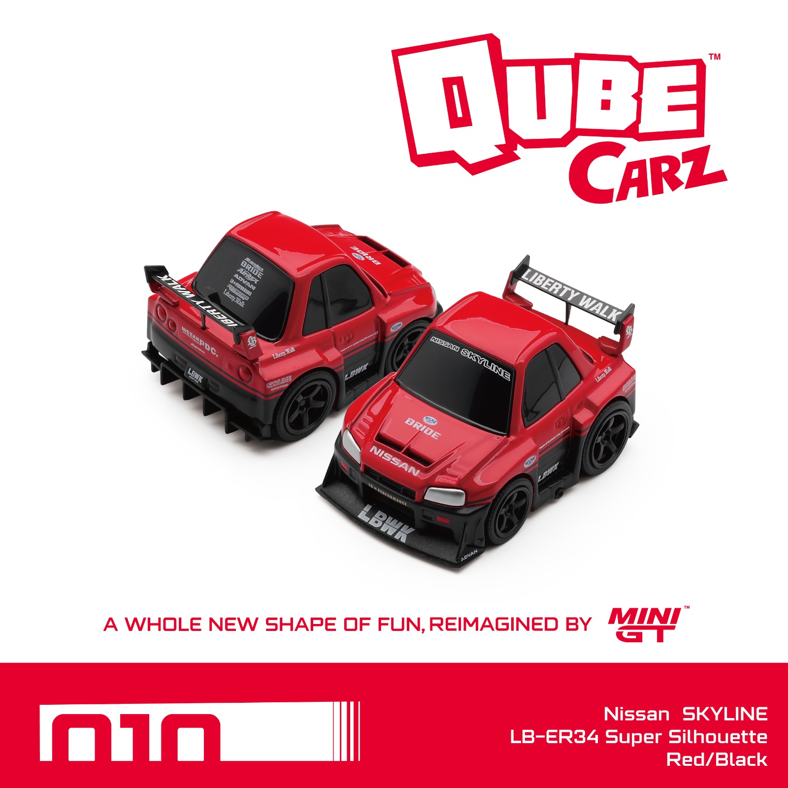 NISSAN LBER34 SUPER SILHOUETTE SKYLINE RED BLACK (010)