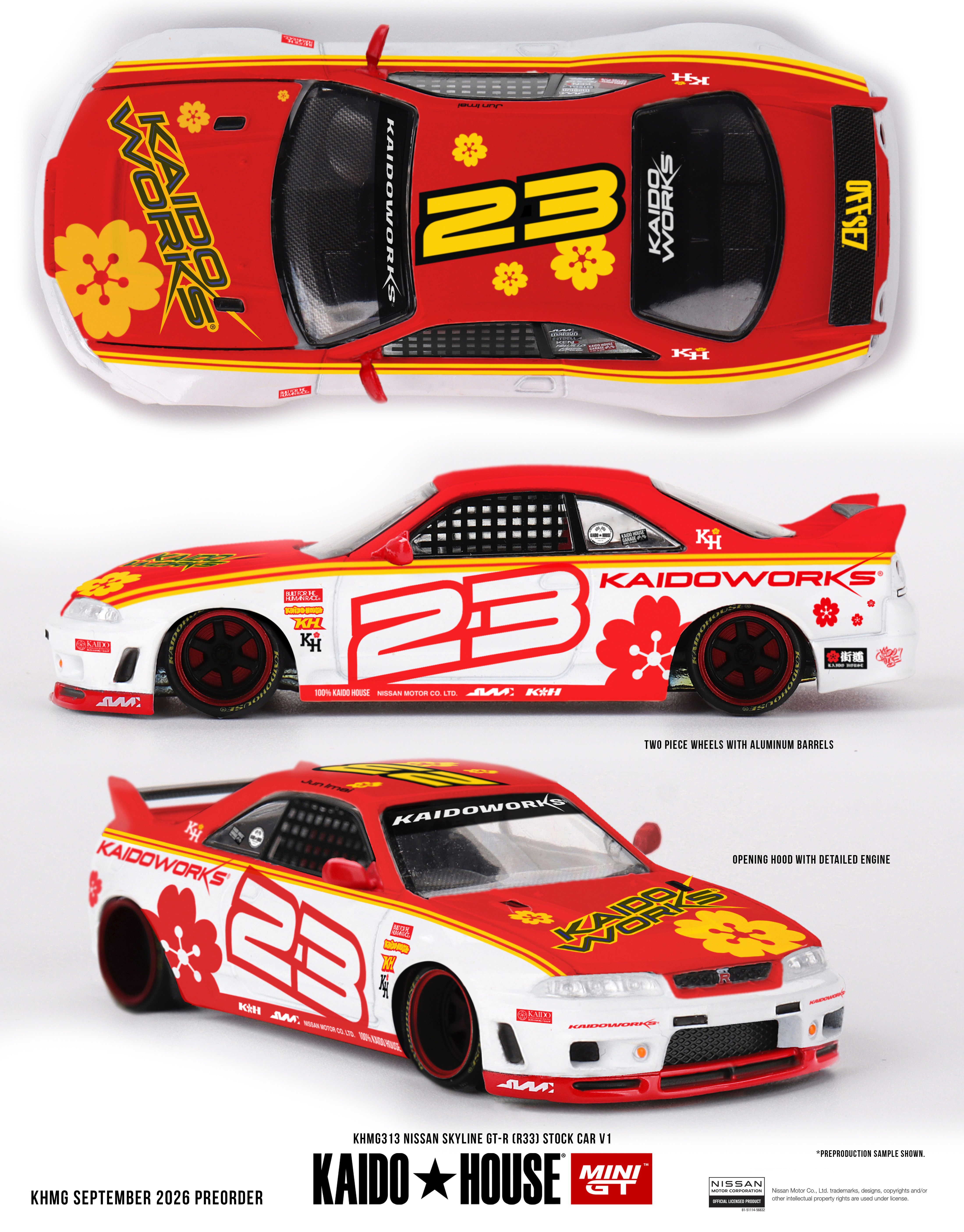 PREORDER NISSAN SKYLINE GT-R (R33) KAIDO STOCK CAR V1