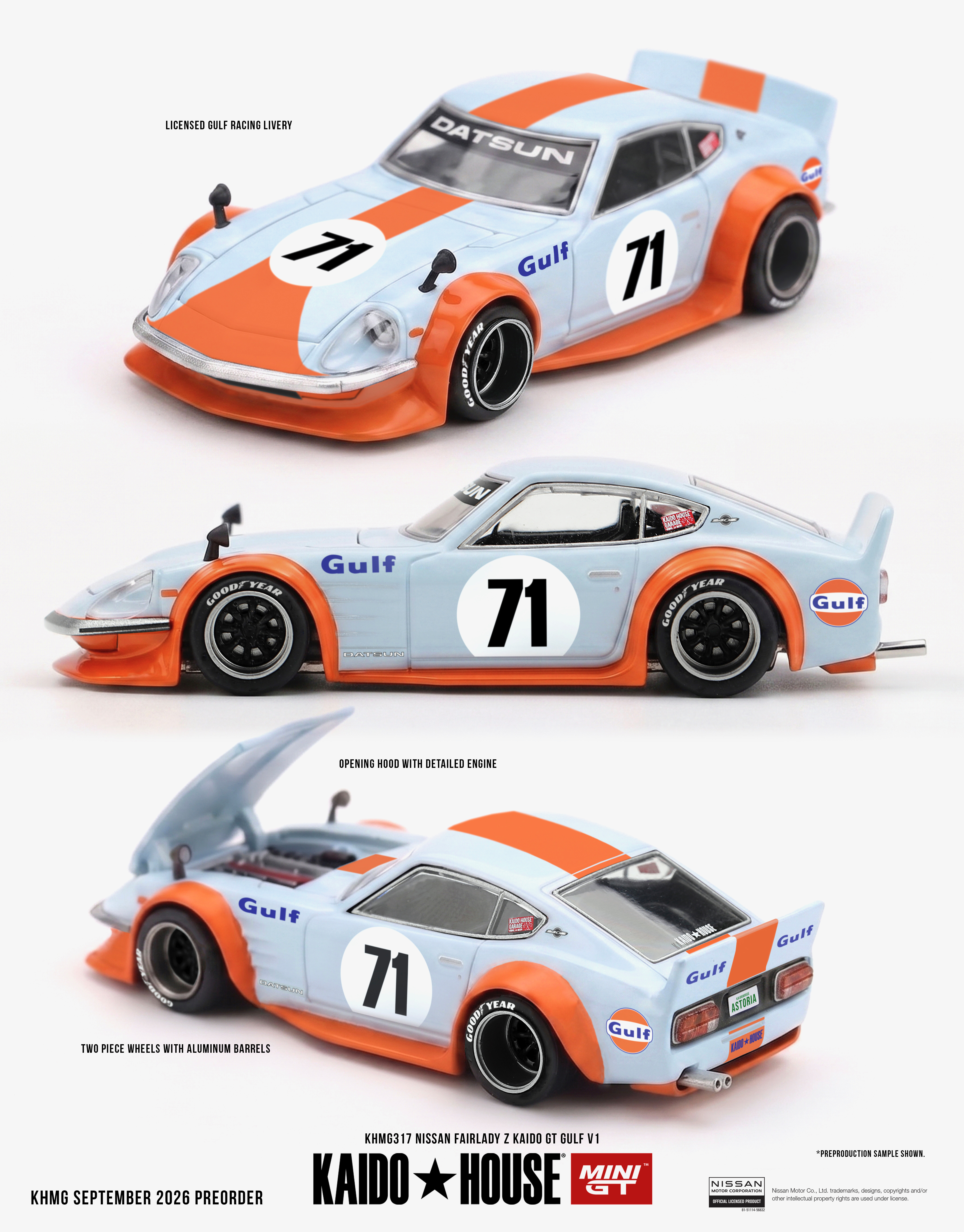 PREORDER NISSAN FAIRLADY Z KAIDO GT GULF V1