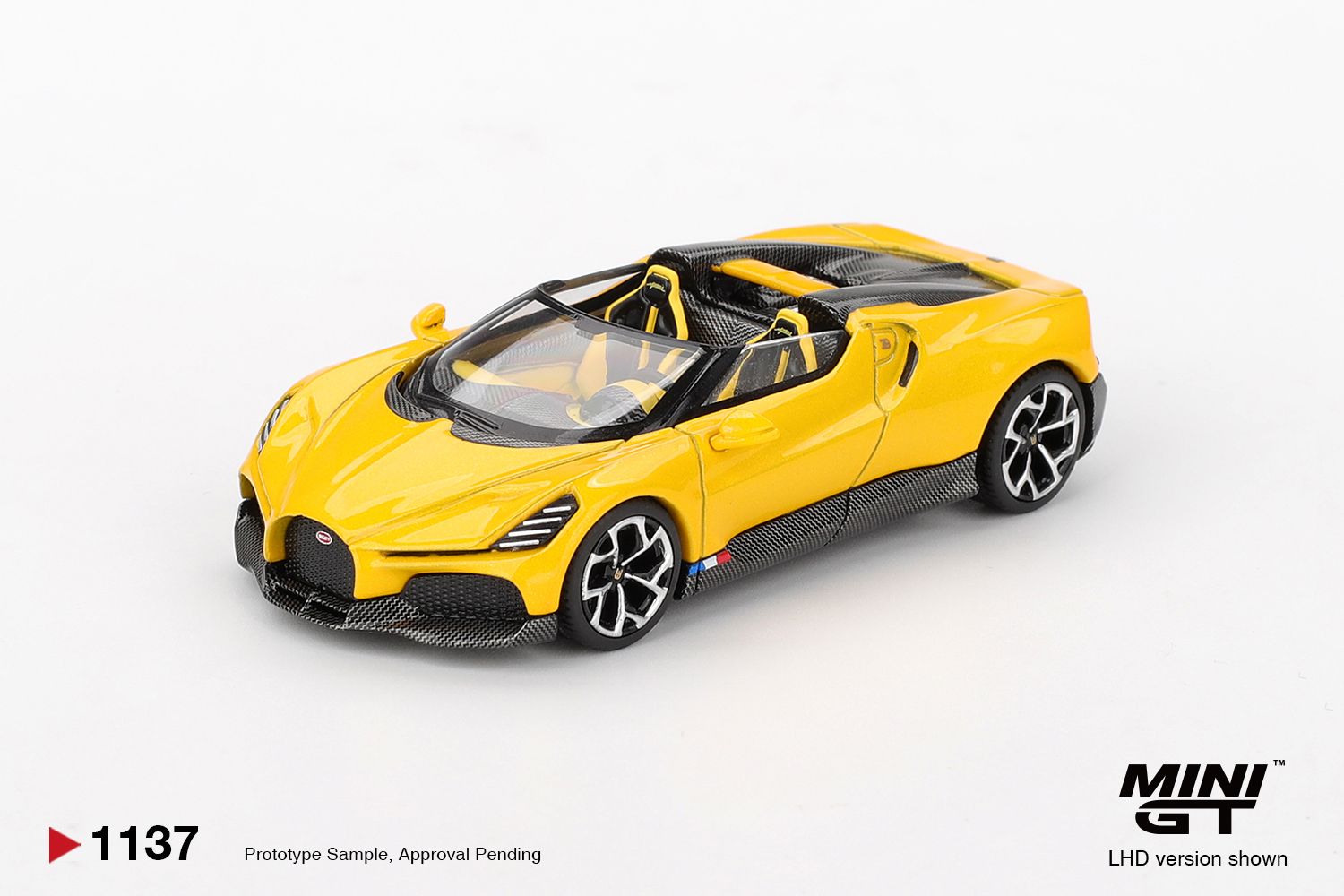 BUGATTI W16 MISTRAL YELLOW BLISTER PACKAGING