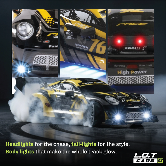 GHOST BURNOUT YELLOW RC DRIFT CAR