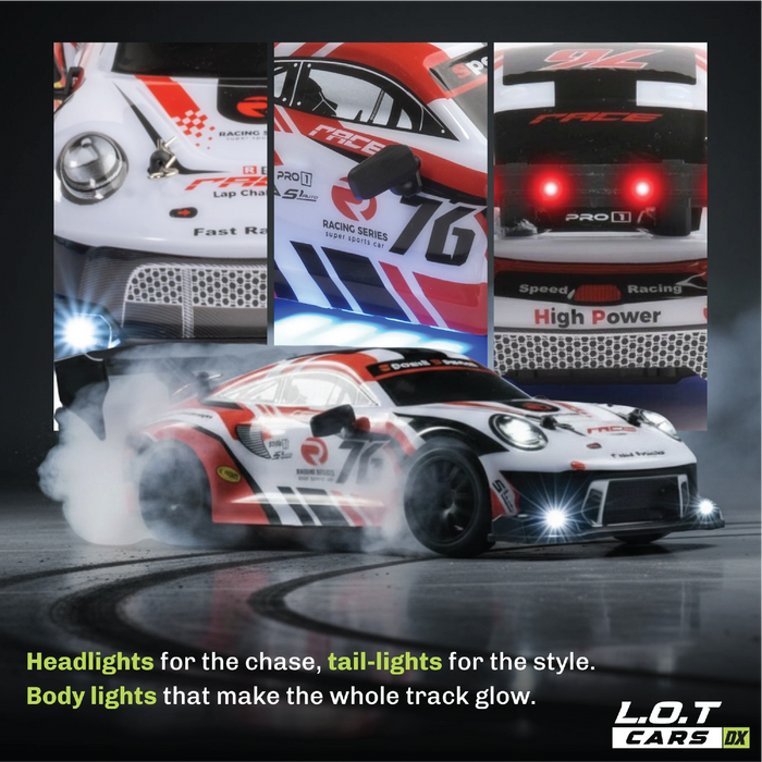 GHOST BURNOUT RED RC DRIFT CAR