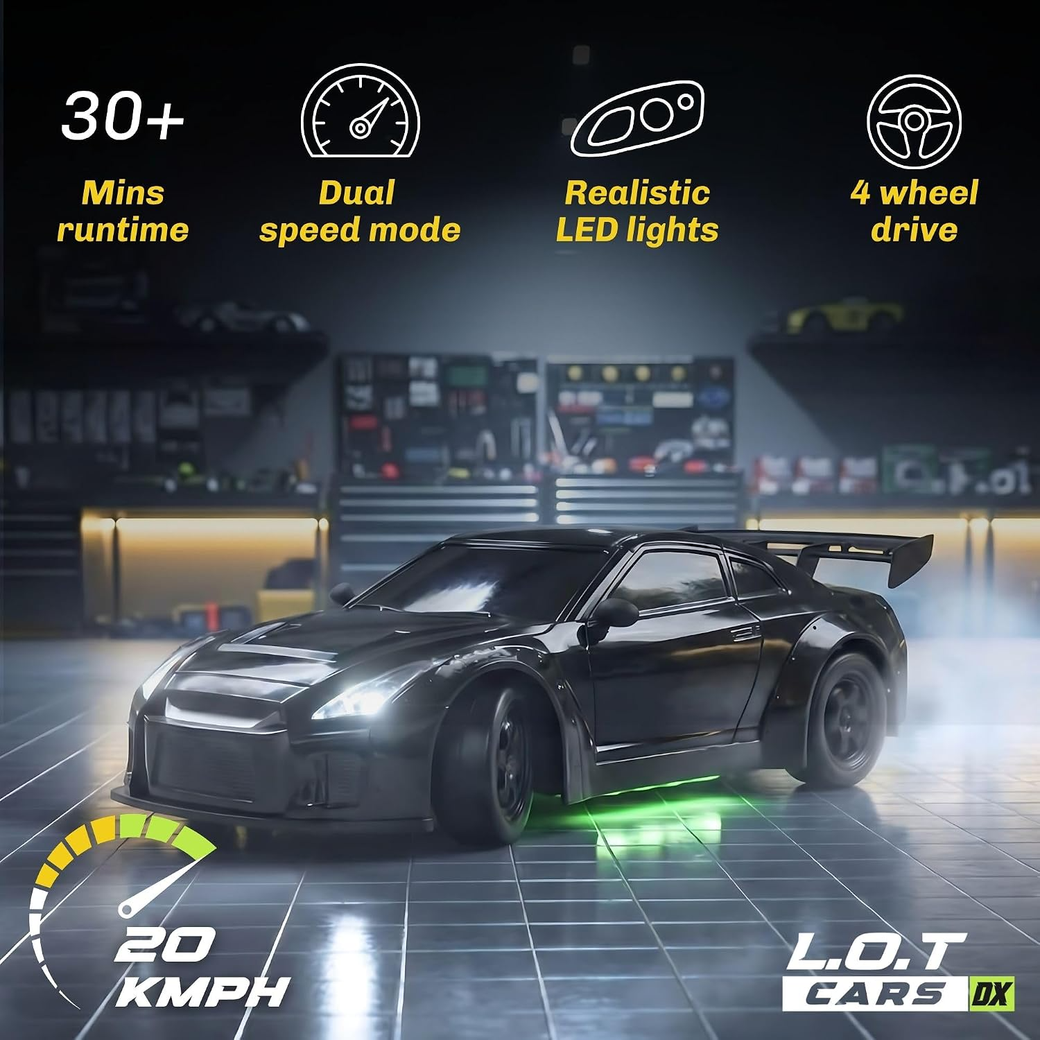 FLARE RACE BLACK RC DRIFT CAR