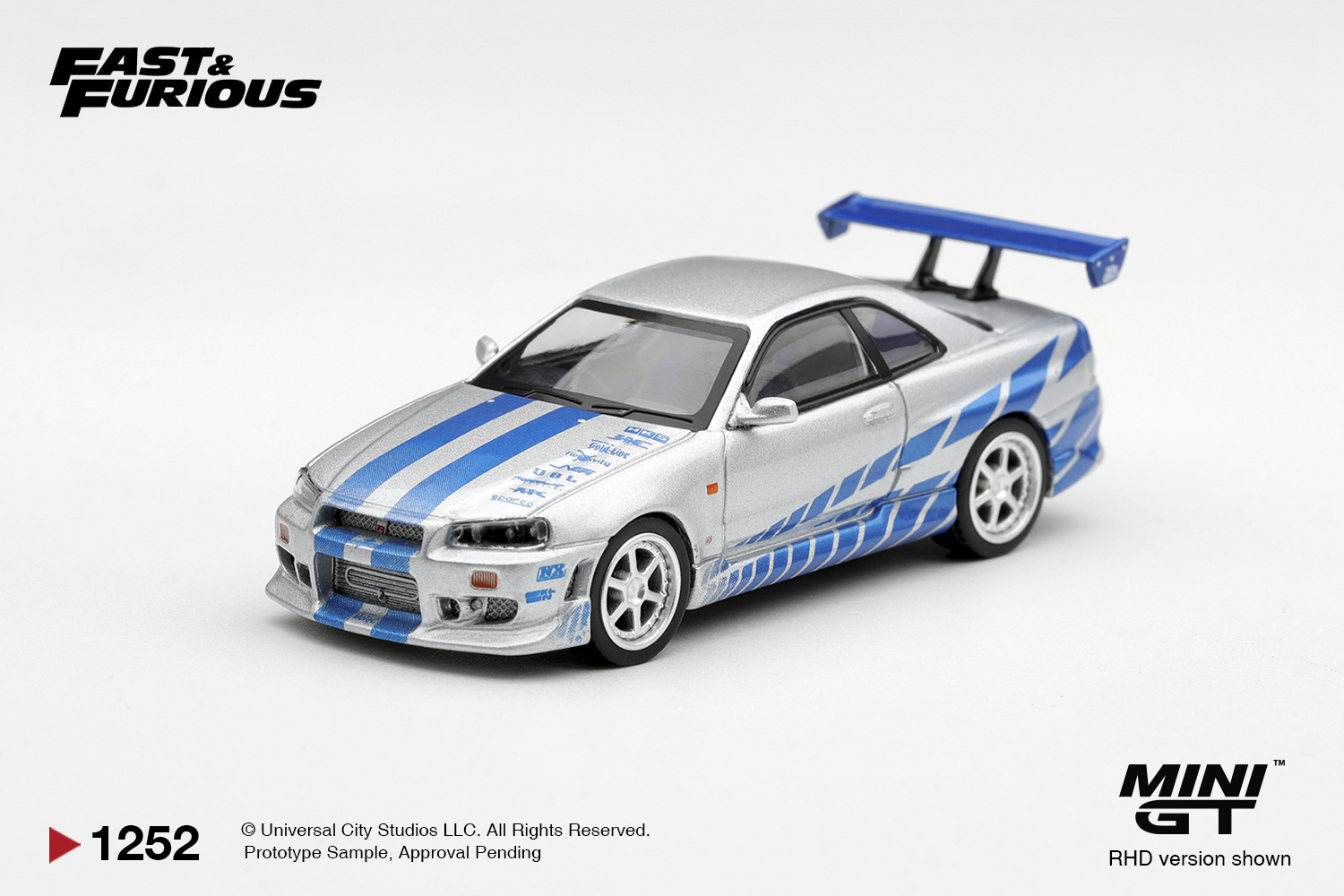 PREORDER NISSAN SKYLINE GT-R C-WEST "2 FAST 2 FURIOUS" BRIAN O'CONNER BLISTER PACKAGING