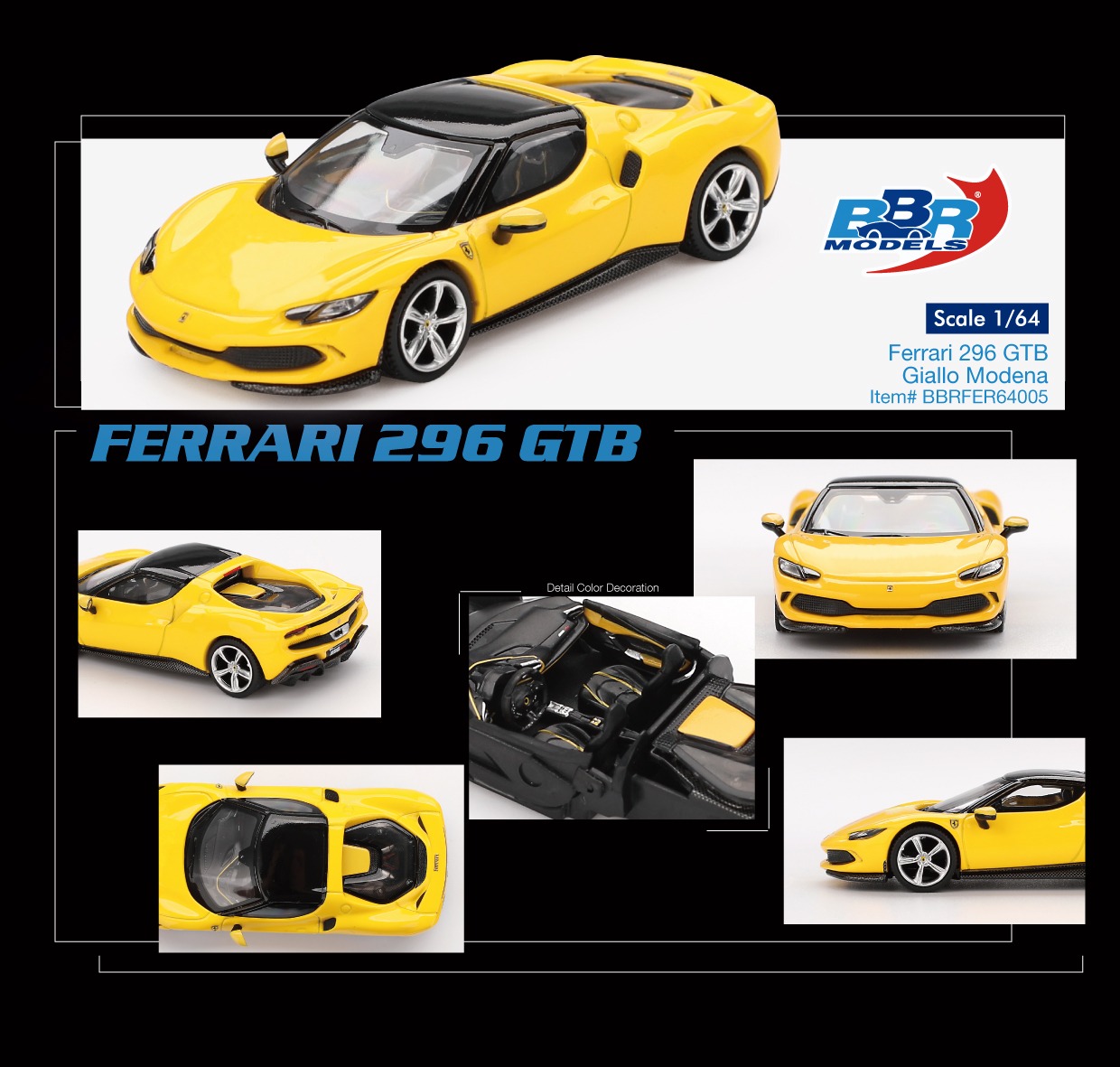 FERRARI 296 GTB GIALLO MODENA    