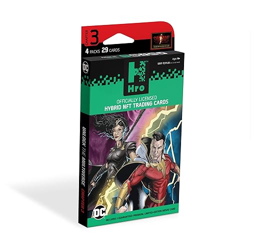 SHAZAM 4 PACKS 29 HYBRID NFT TRADING CARDS