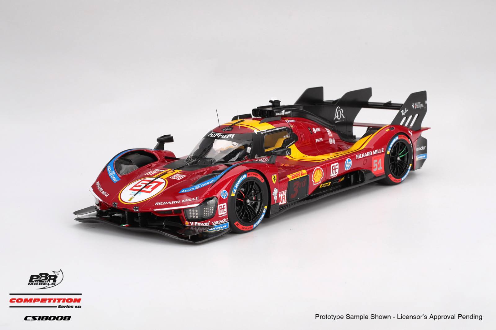 FERRARI 499P 51 FERRARI AF CORSE 2025 WEC QATAR 1812KM 3RD PLACE CAR