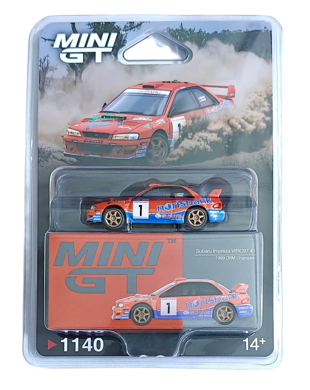 MINI GT SUBARU IMPREZA WRC97 1 1999 DRM CHAMPION 