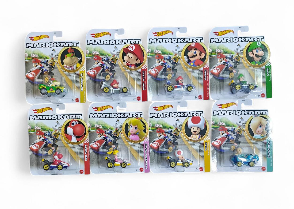 HOT WHEELS MARIO KART ASSORTMENT OF 8