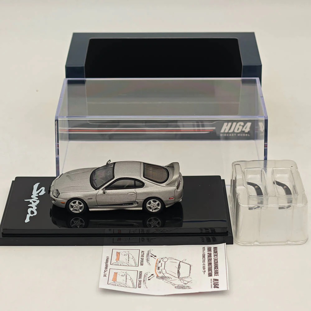 TOYOTA SUPRA RZ JZA80 WITH ACTIVE SPOILER PARTS  SILVER METALLIC