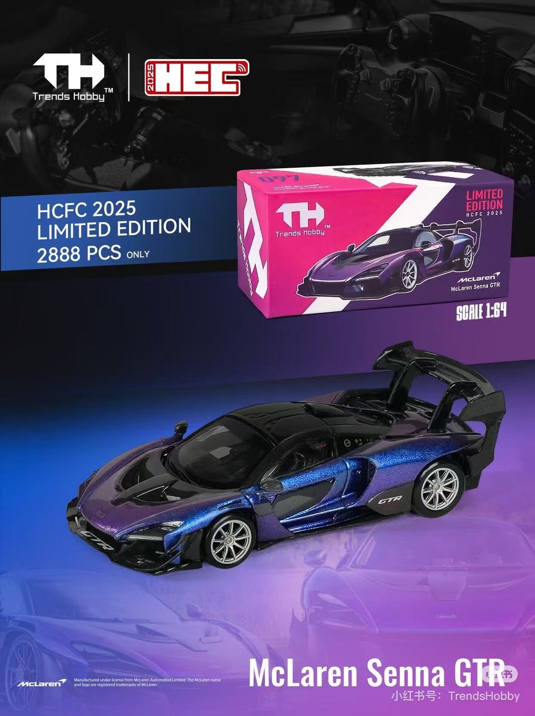 MCLAREN SENNA GTR CHAMELEON PURPLE 
