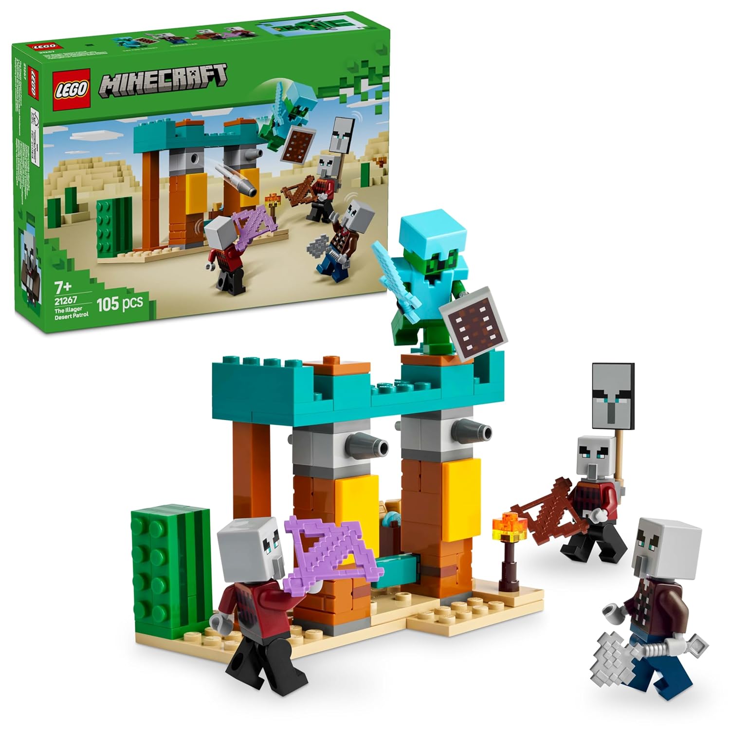 LEGO MINECRAFT THE ILLAGER DESERT PATROL GAMING KIT