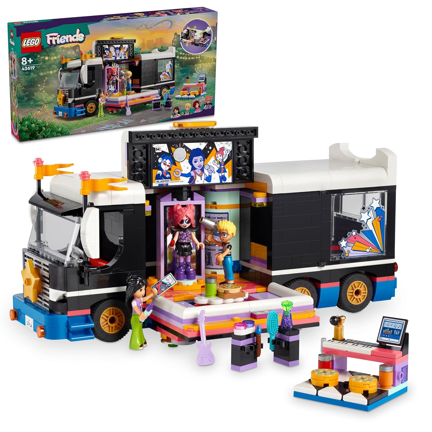 LEGO FRIENDS POP STAR MUSIC TOUR BUS TOY 845 PIECES
