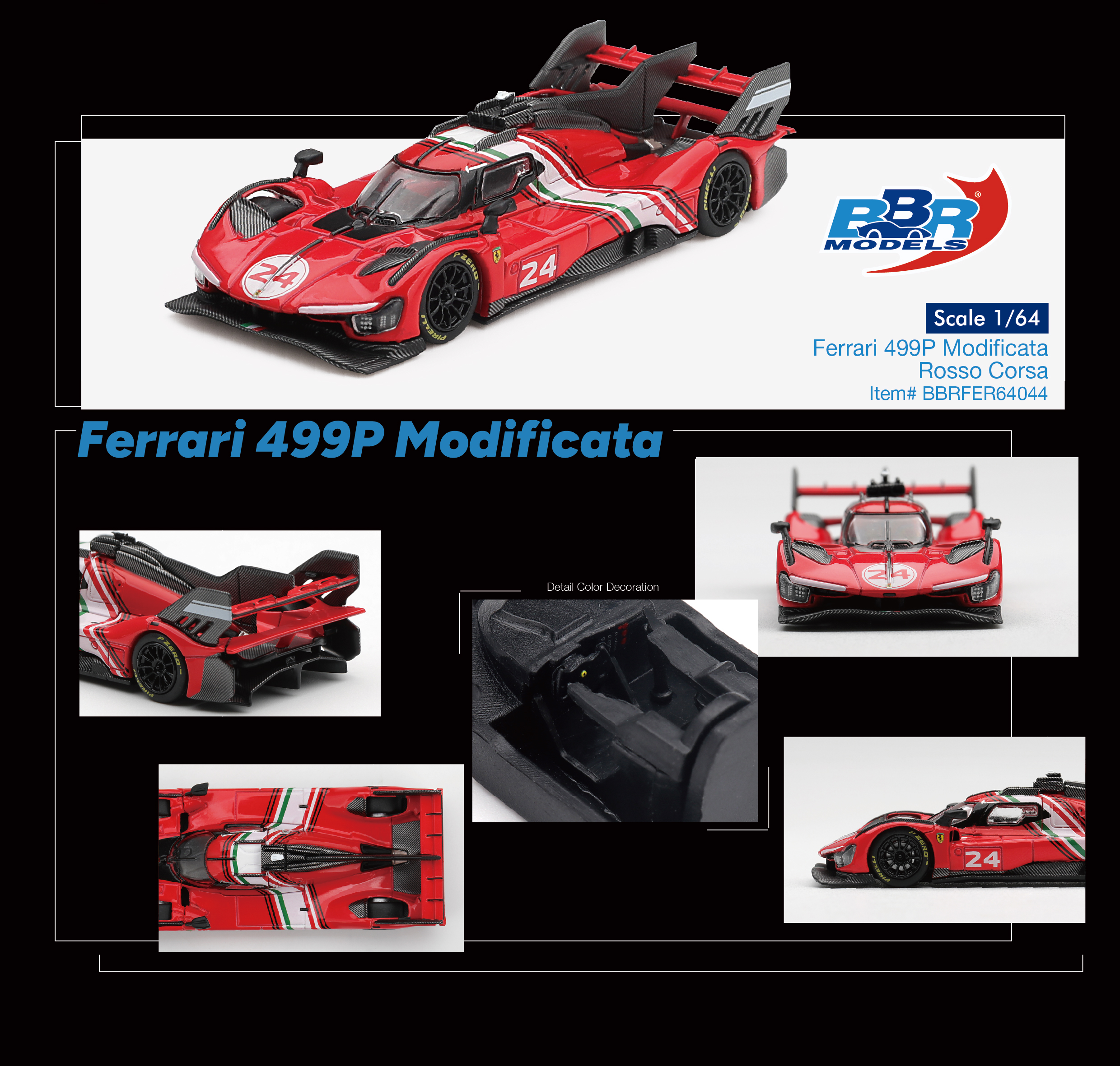 PREORDER FERRARI 499P MODIFICATA ROSSO CORSA