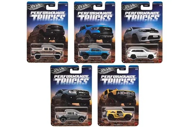 HOT WHEELS PERFORMANCE TRUCKS LINEUP 2026 SET OF 5 