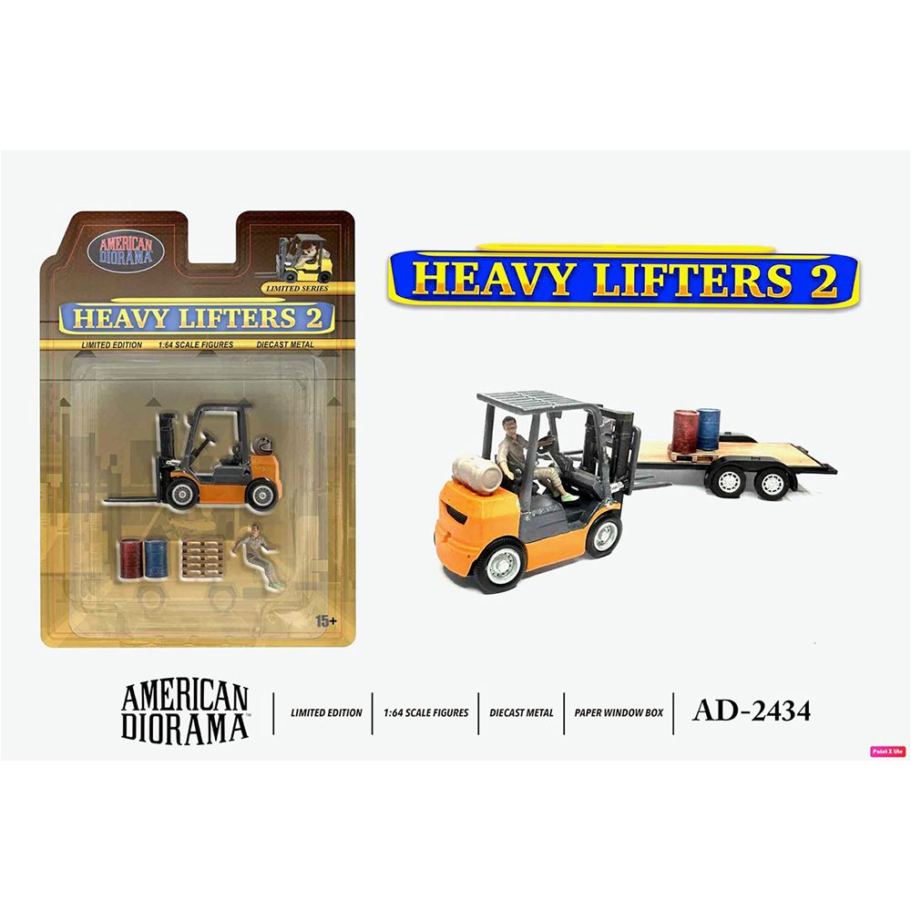 HEAVY LIFTERS 2 FIGURE SET FOR DIECAST SCALE MODEL CAR