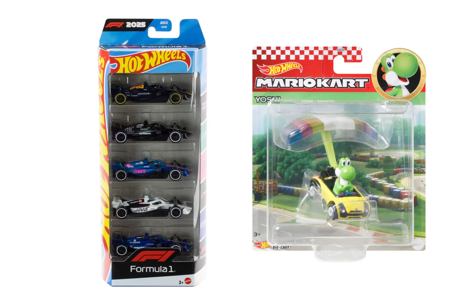 HOT WHEELS FORMULA 1 GIFT PACK WITH MARIO KART YOSHI