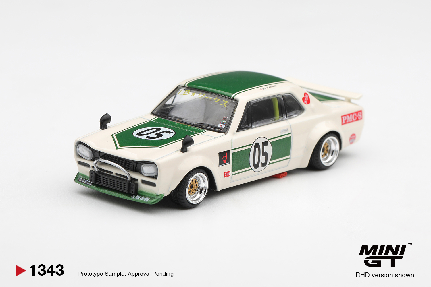 PREORDER NISSAN SKYLINE LBWORKS HAKOSUKA WHITE  GREEN