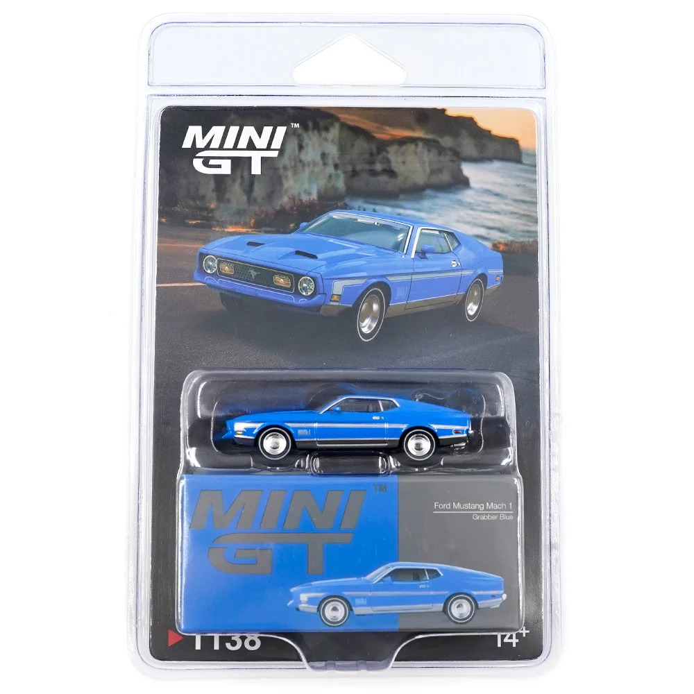 MINI GT FORD MUSTANG MACH 1 GRABBER BLUE 